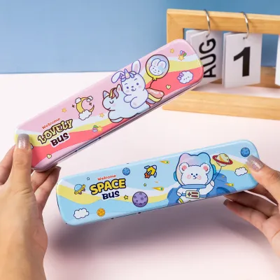 Cute Cartoon Bus Shape Pencil Case